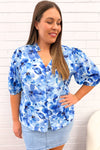 Blue Watercolour Floral