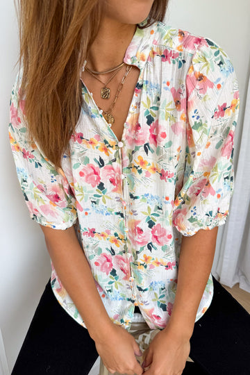 Pink Watercolour Floral: kym