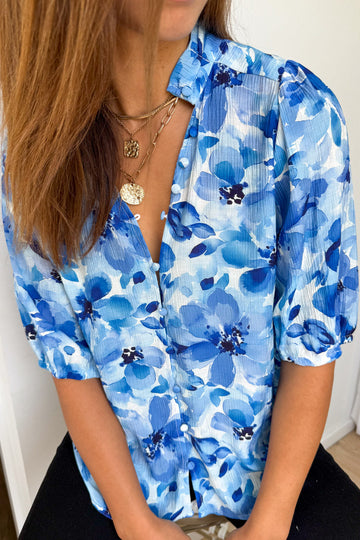 Blue Watercolour Floral: kym