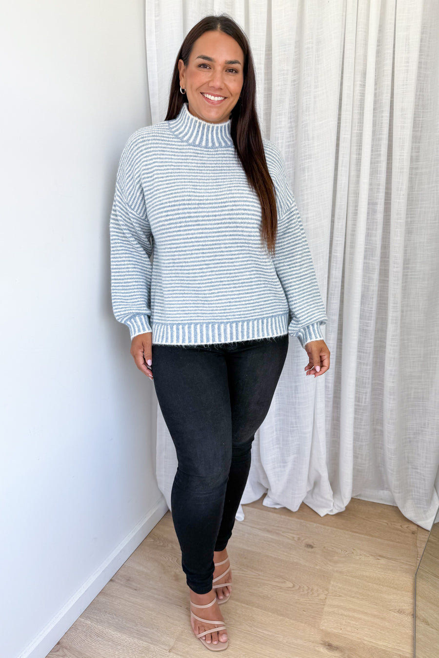 Blue White Stripe