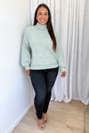 Sage White Stripe