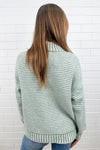 Sage White Stripe