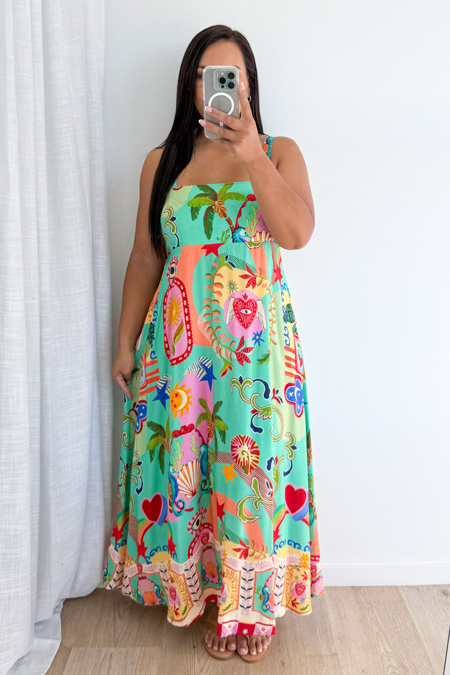 Green Seahorse Print