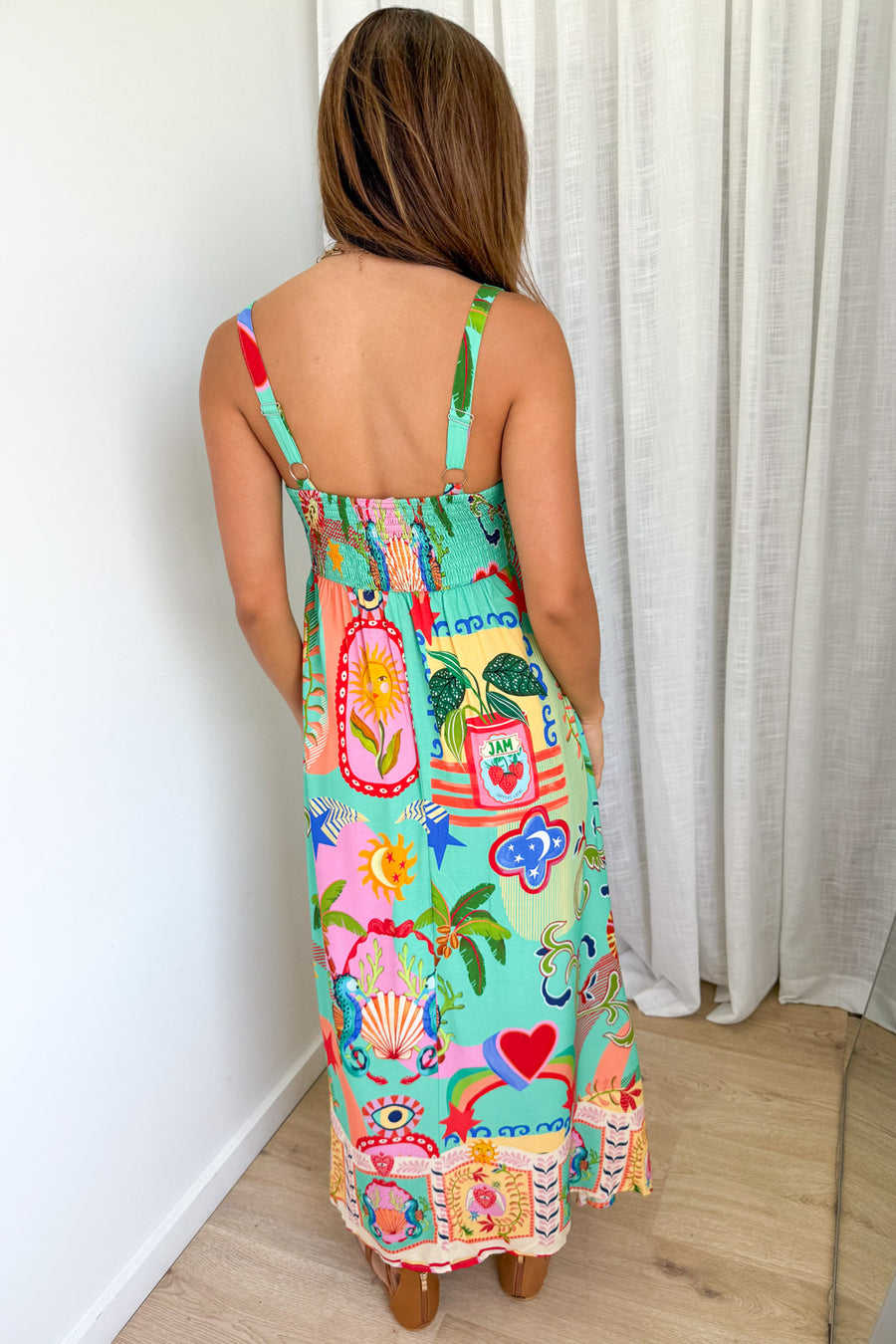 Green Seahorse Print