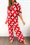 Pink Red Print