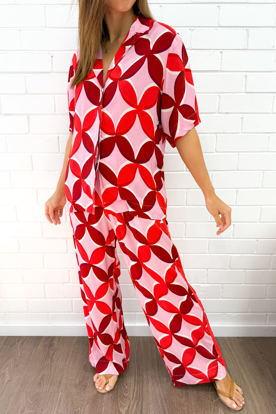 Pink Red Print
