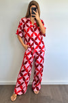 Pink Red Print