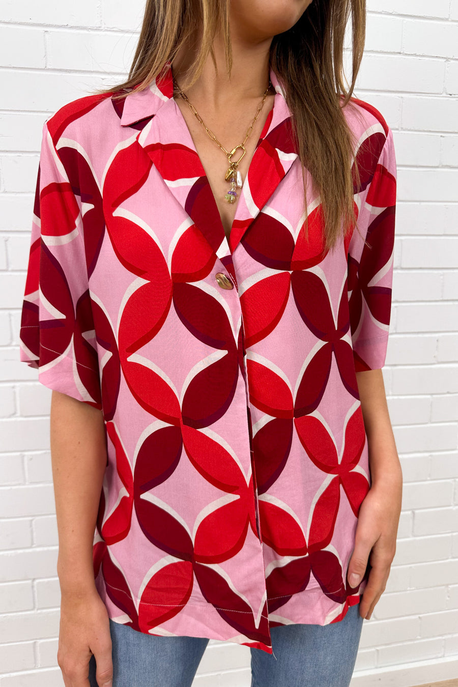 Pink Red Print