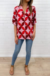 Pink Red Print