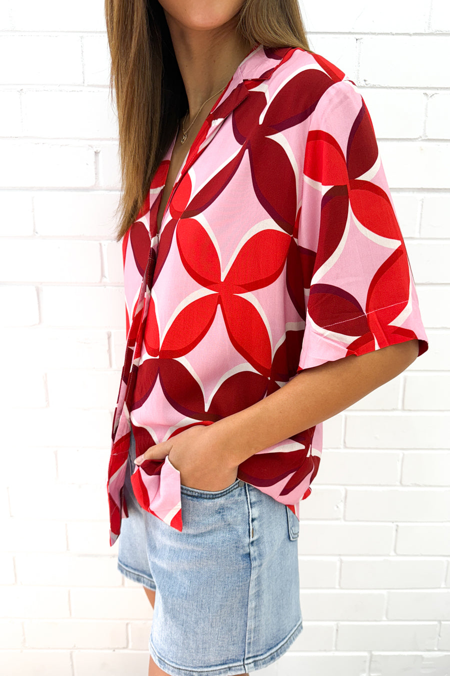 Pink Red Print