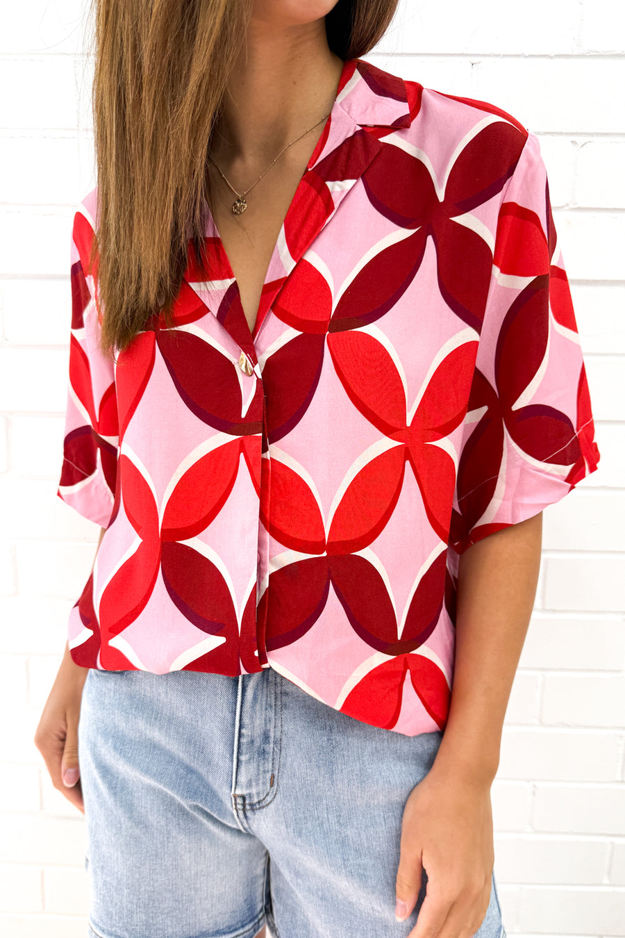 Pink Red Print
