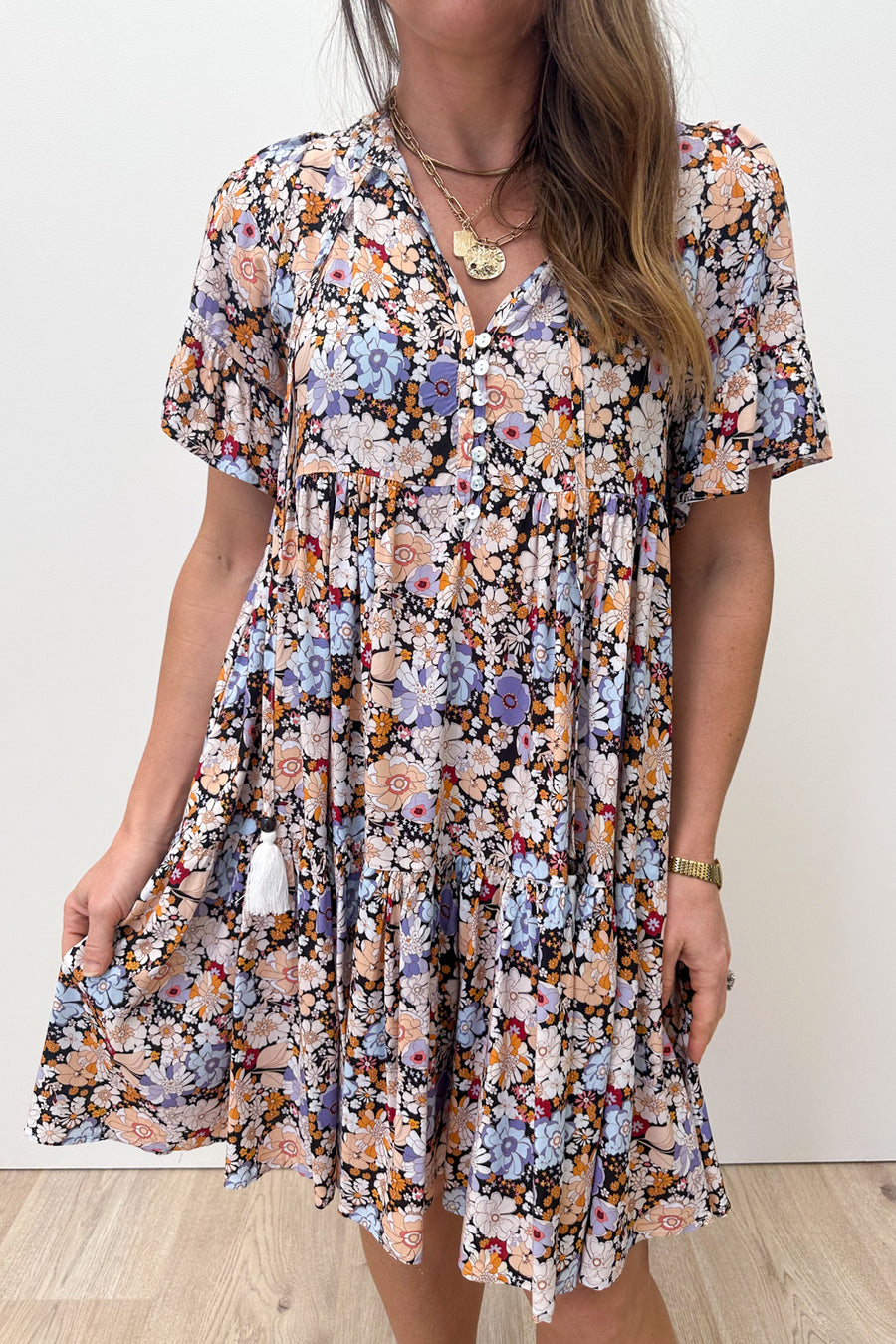 Black Multi Floral