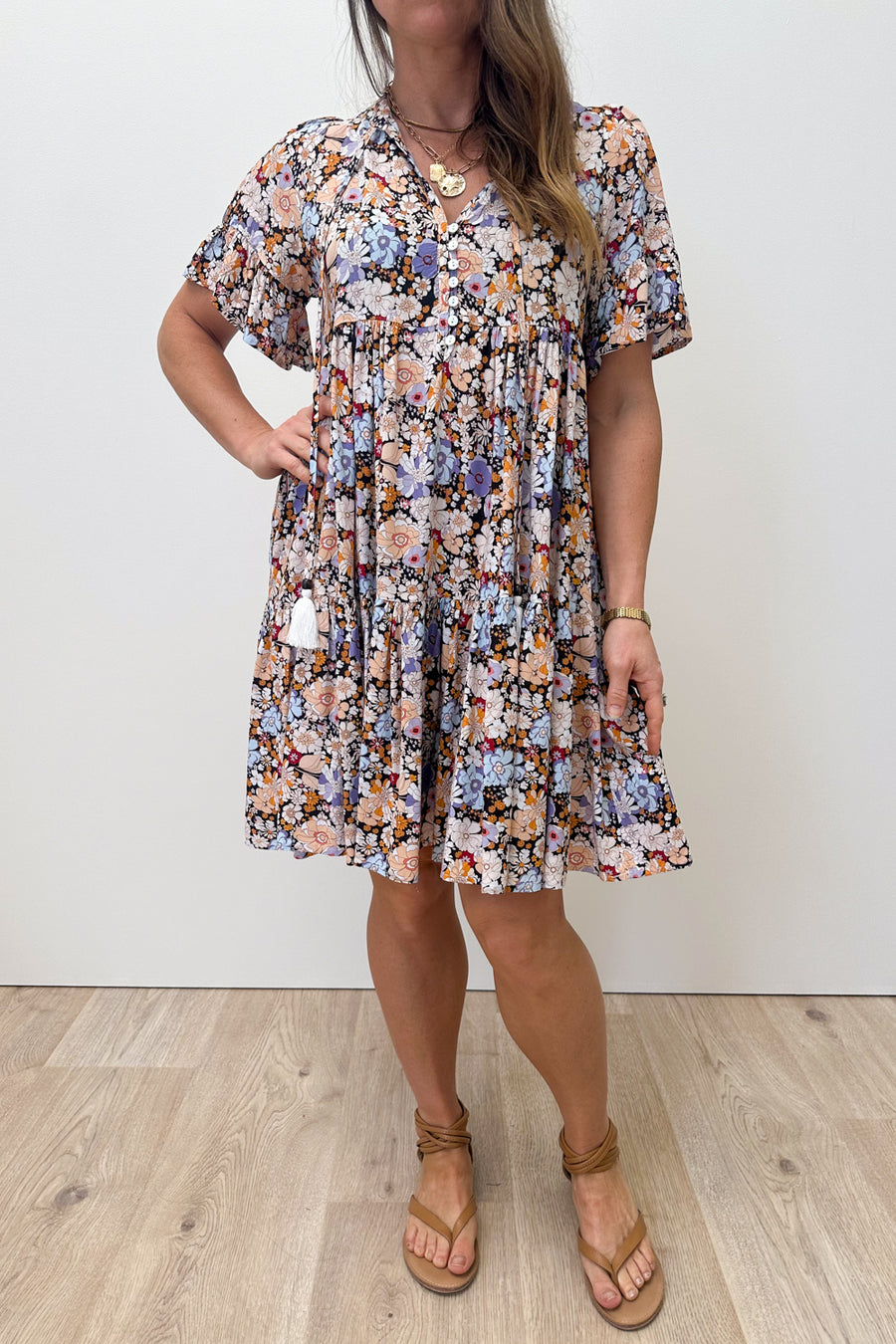 Black Multi Floral
