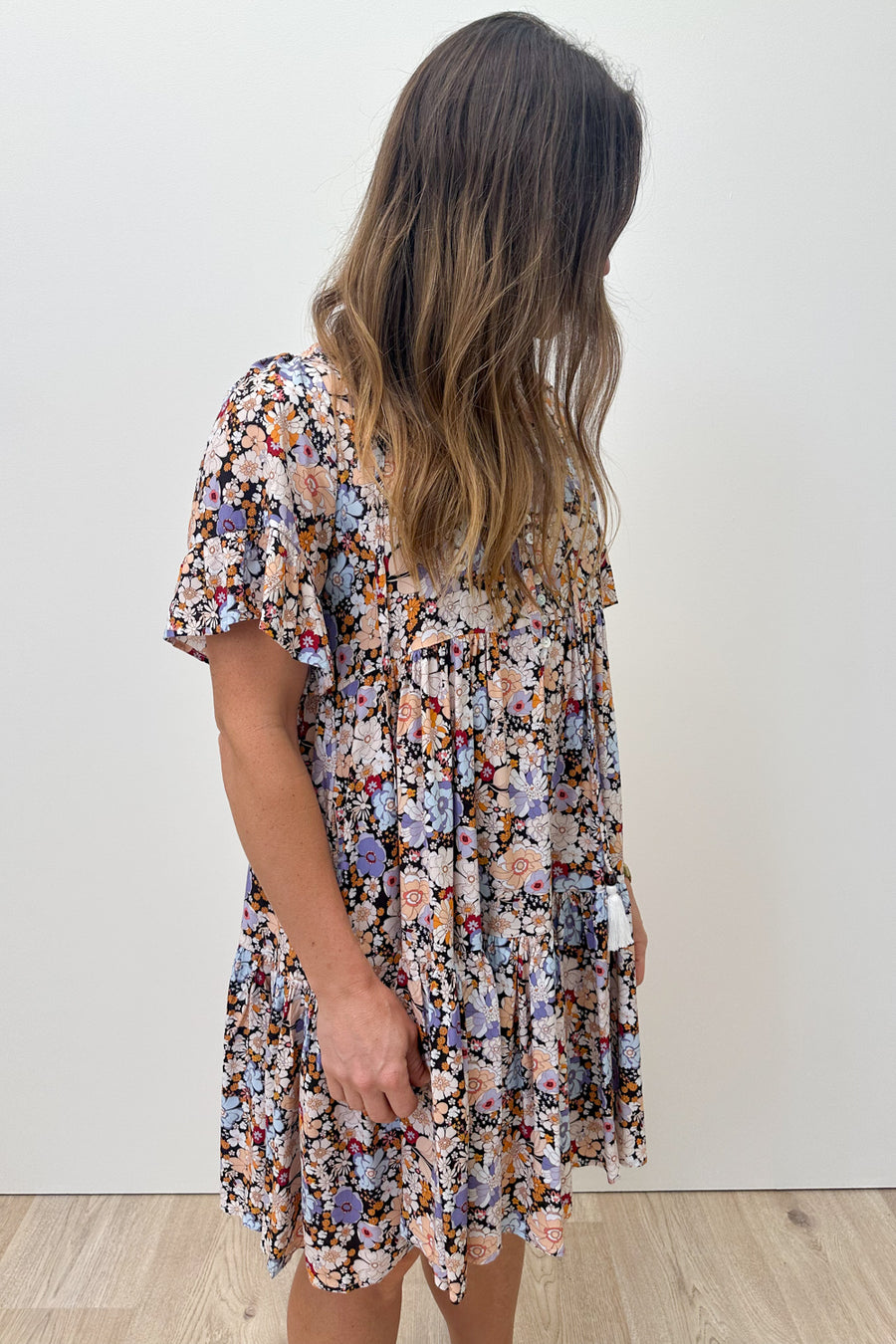 Black Multi Floral