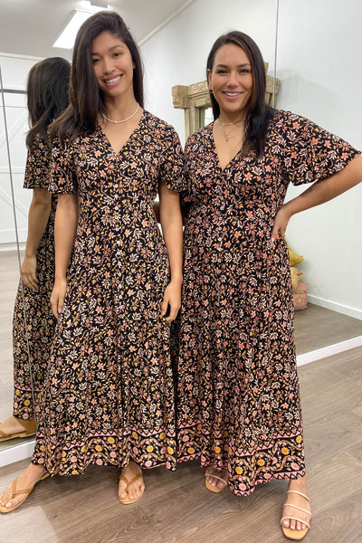 Black Pink Floral