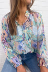 Blue Abstract Floral