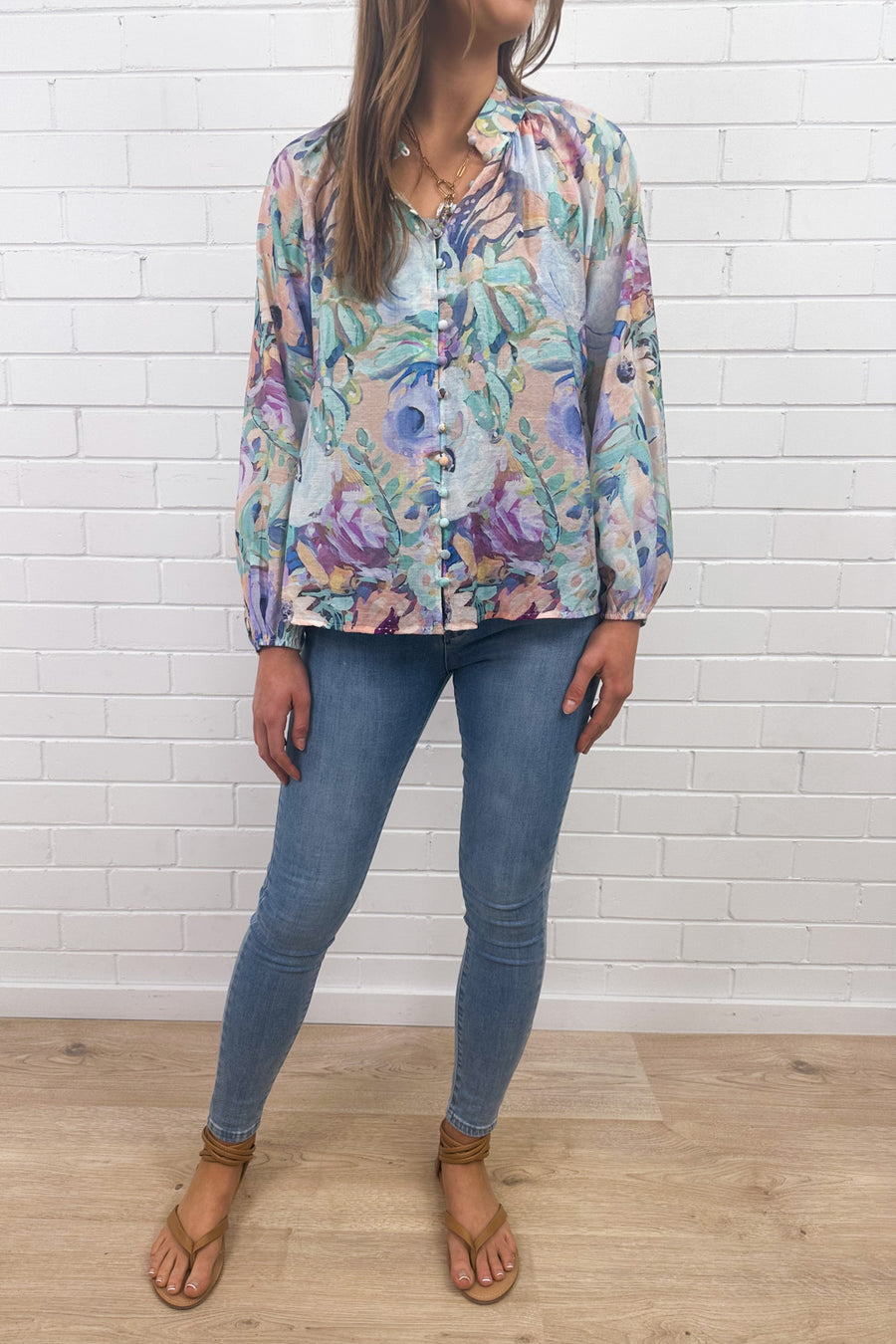 Blue Abstract Floral