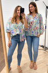 Blue Abstract Floral