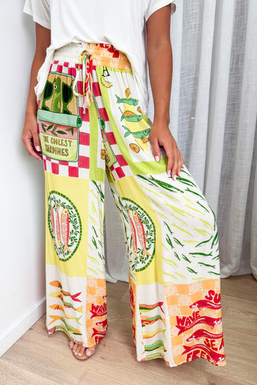 Chartreuse Multi Print: kym