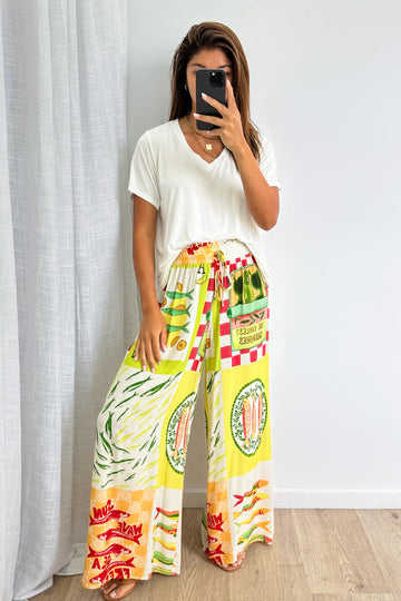 Chartreuse Multi Print: kym