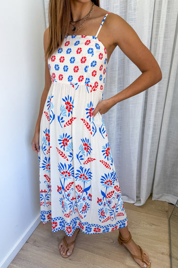 Blue Border Floral: kym