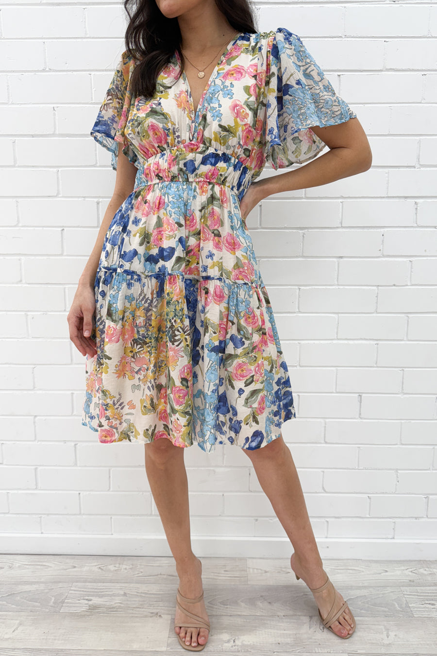 Blue Pink Floral
