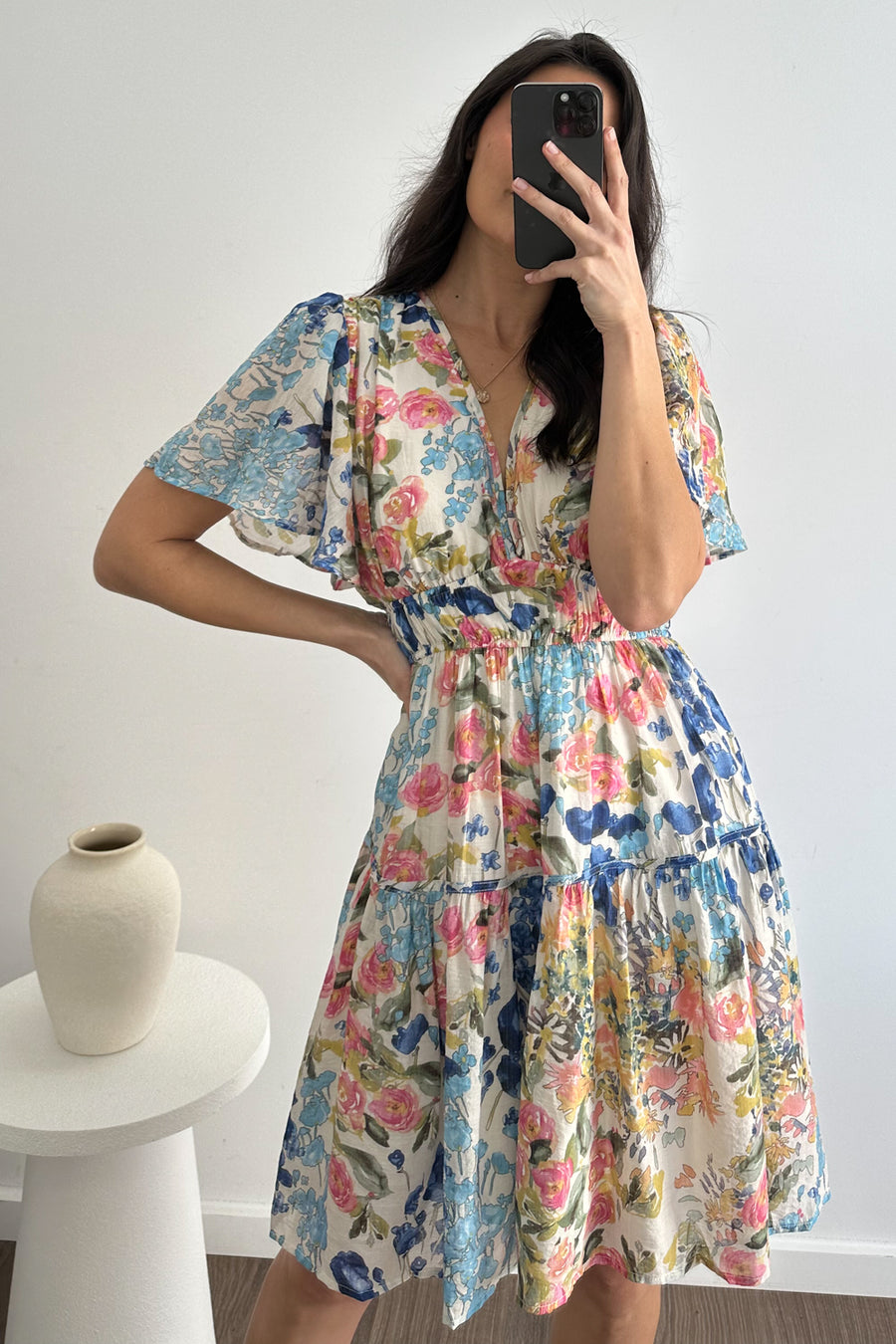 Blue Pink Floral