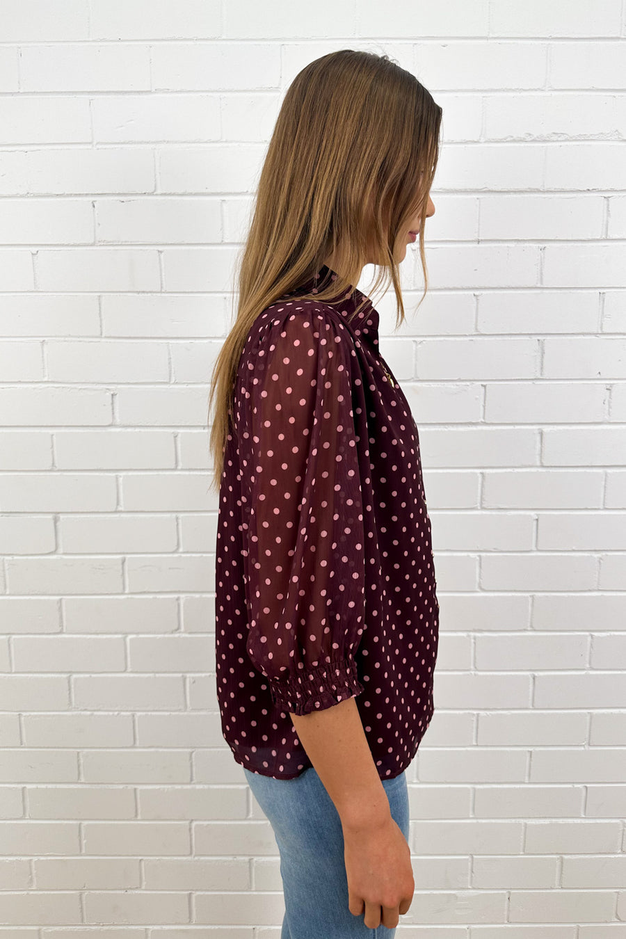 Siani Shirt - Pink Wine Spot