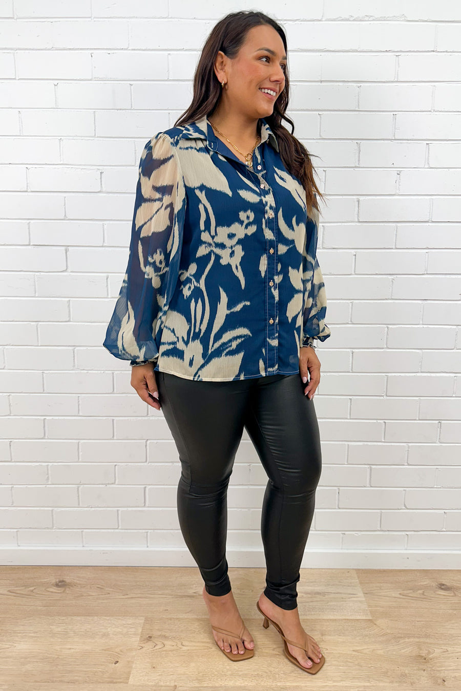 Blue Cream Floral