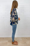 Blue Cream Floral