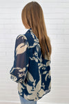 Blue Cream Floral