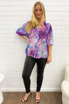 Purple Blue Floral