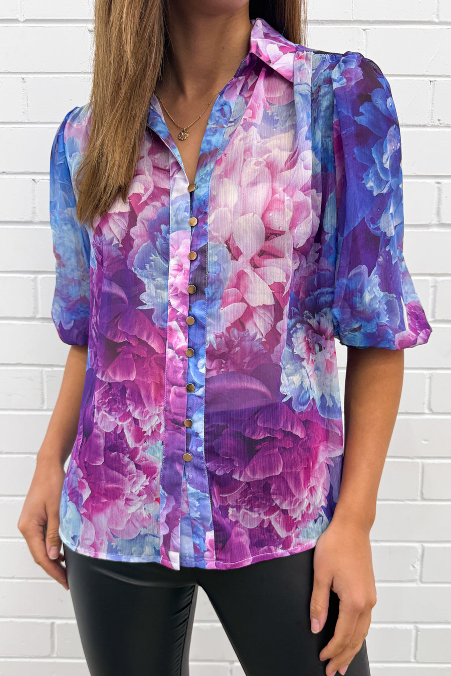 Purple Blue Floral