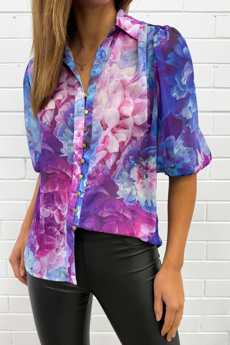 Purple Blue Floral