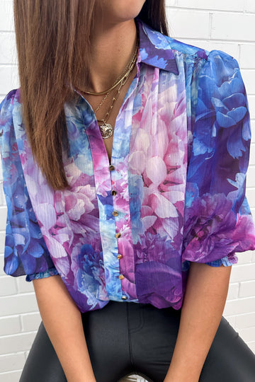 Purple Blue Floral: kym