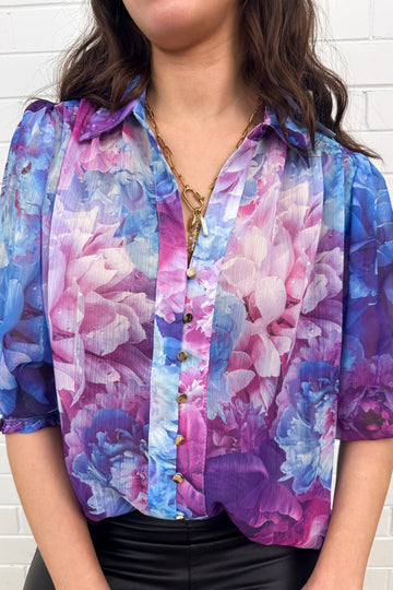 Purple Blue Floral: mia