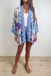 Cream Blue Floral