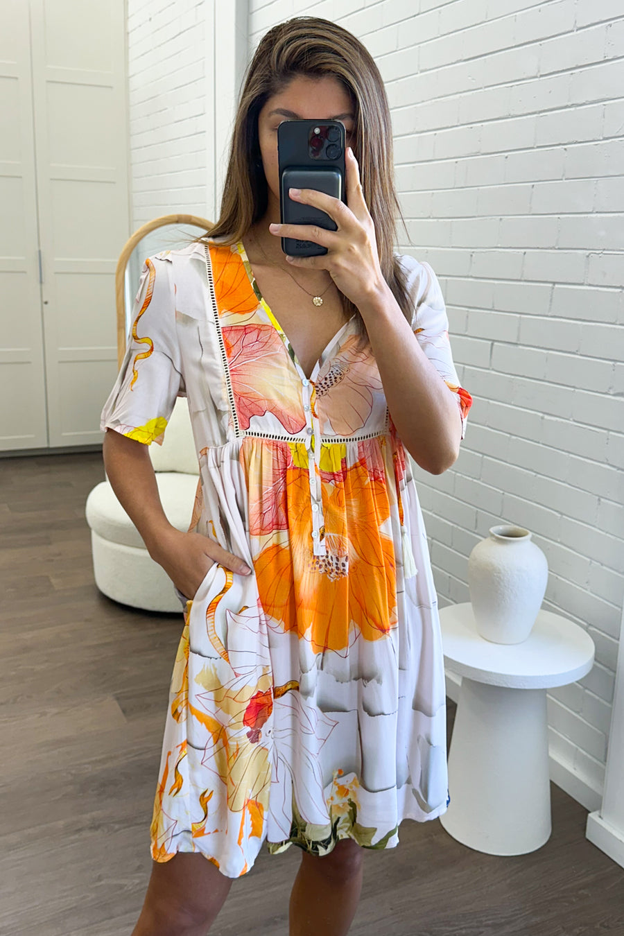 Orange Floral