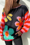 Sunny Knit - Midnight Multi Flower