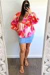 Pink Red Floral