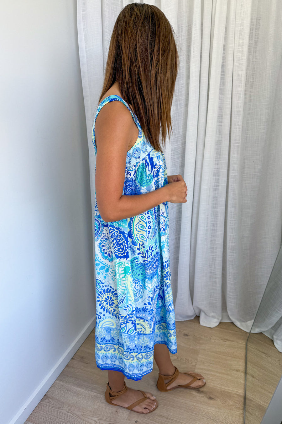 Blue Paisley Print