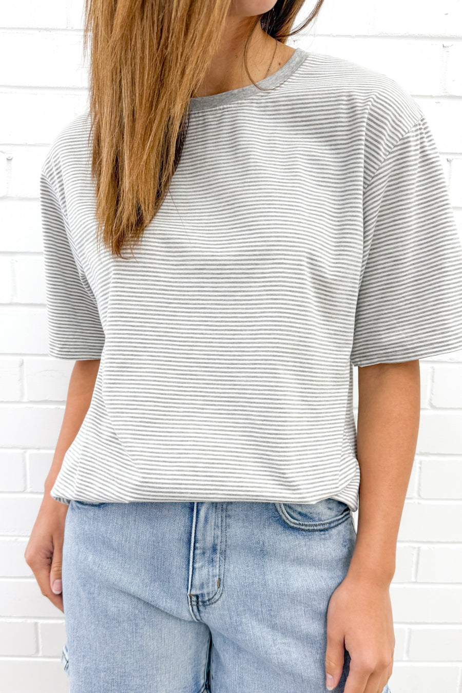 Grey White Stripe