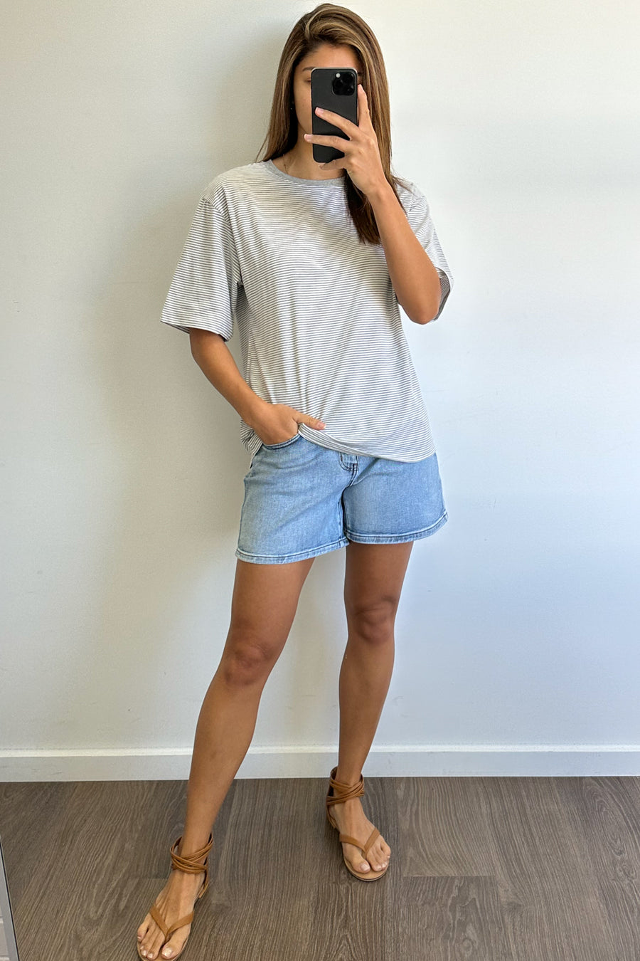 Grey White Stripe