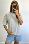 Grey White Stripe