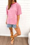 Pink White Stripe