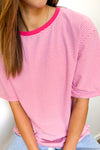 Pink White Stripe