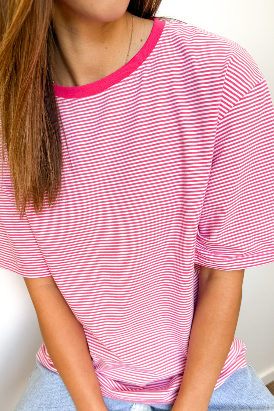 Pink White Stripe