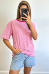 Pink White Stripe