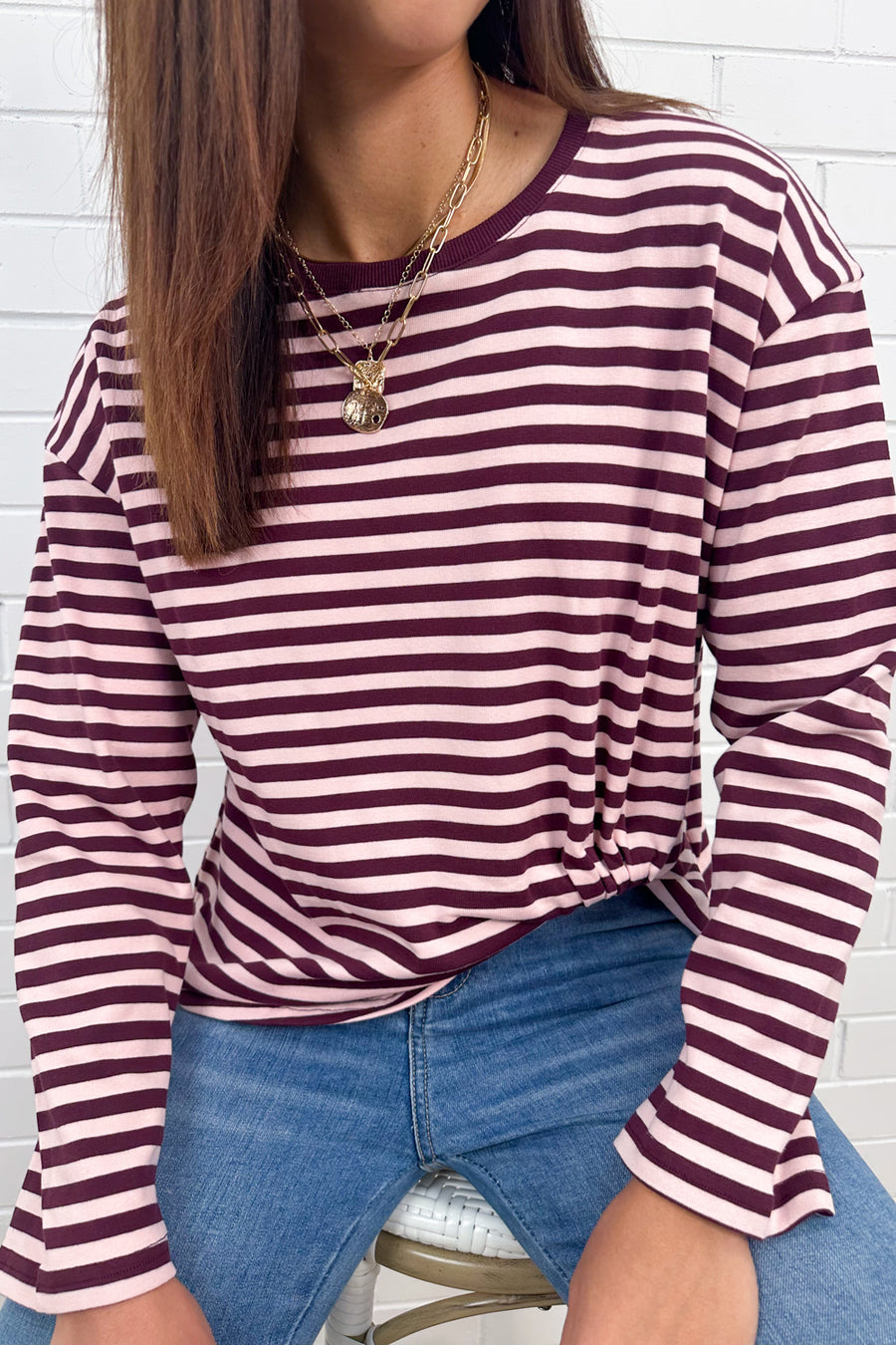 Burgundy Stripe