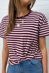 Blush Burgundy Stripe